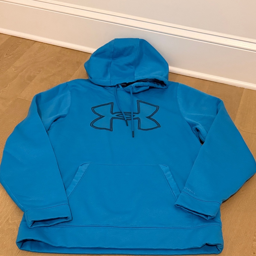 Under Armour Teal Hoodie with Logo size M